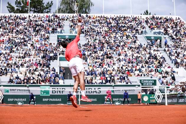 TENNIS - French Open 2022 PARIS,FRANCE,29.MAY.22 - TENNIS - ATP, Tennis Herren World Tour, French Open, Roland Garros, Grand Slam. Image shows Novak Djokovic (SRB).  GEPAxpictures xPatrickxSteiner