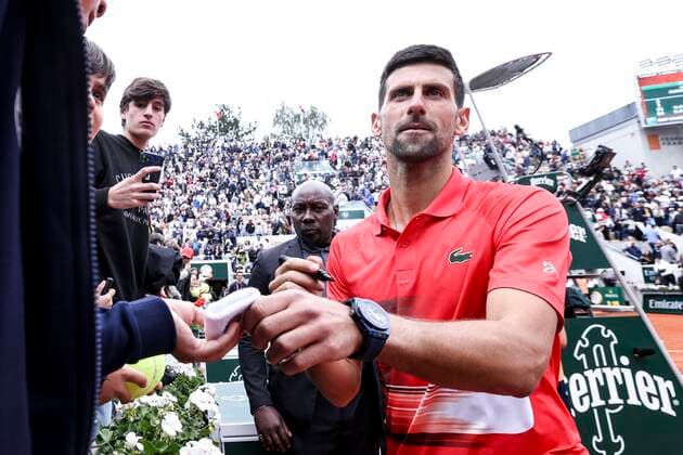 TENNIS - French Open 2022 PARIS,FRANCE,29.MAY.22 - TENNIS - ATP, Tennis Herren World Tour, French Open, Roland Garros, Grand Slam. Image shows Novak Djokovic (SRB).  GEPAxpictures xPatrickxSteiner