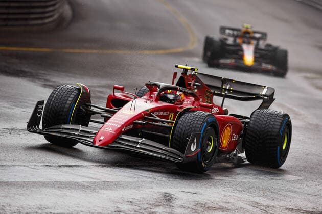 55 SAINZ Carlos (spa), Scuderia Ferrari F1-75, action during the Formula 1 Grand Prix de Monaco 2022, 7th round of the 2022 FIA Formula One World Championship, WM, Weltmeisterschaft on the Circuit de Monaco, from May 27 to 29, 2022 in Monte-Carlo, Monaco - F1 - MONACO GRAND PRIX 2022 - Race DPPI Panoramic  _R5_4551
