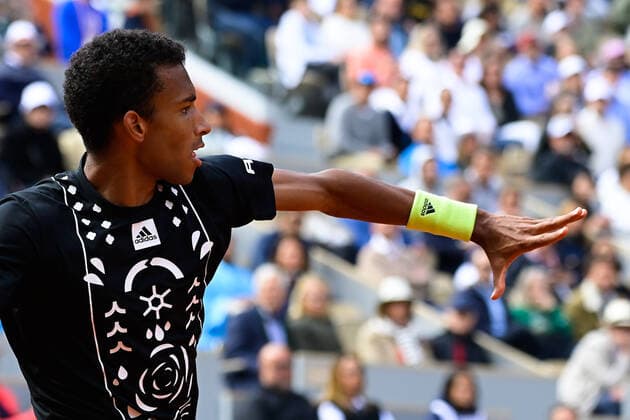 Felix Auger Aliassime ( Canada ) - TENNIS : Roland Garros 2022 - Internationaux de France - 29 05 2022 FedericoPestellini Panoramic 