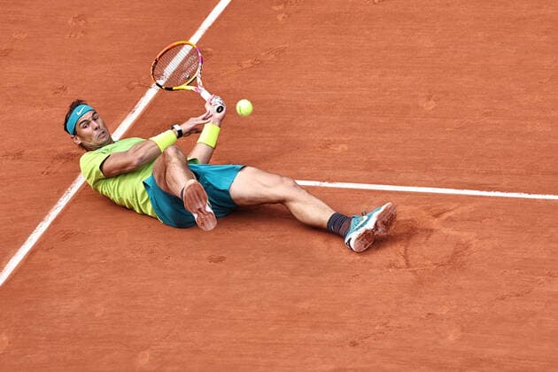 Rafael Nadal, ESP, during fourth round of 2022 French Open at Roland Garros, Paris, 29 05 2022