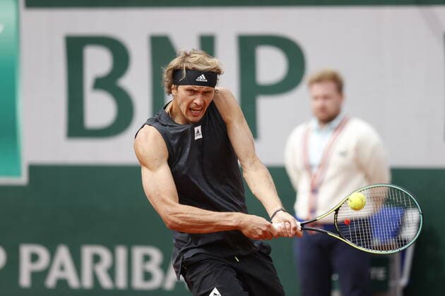 29 05 2022, Tennis, French Open 2022 Roland Garros, FRA, Paris, Roland Garros picture v li Alexander Zverev GER Copyright: HMBxMedia AntonioxBorga