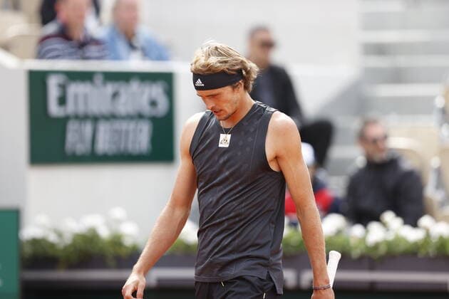 29 05 2022, Tennis, French Open 2022 Roland Garros, FRA, Paris, Roland Garros picture v li Alexander Zverev GER Copyright: HMBxMedia AntonioxBorga