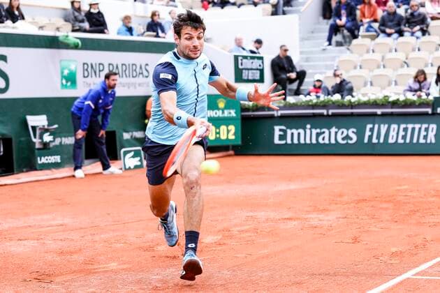 TENNIS - French Open 2022 PARIS,FRANCE,29.MAY.22 - TENNIS - ATP, Tennis Herren World Tour, French Open, Roland Garros, Grand Slam. Image shows Bernabe Zapata Miralles (ESP).  GEPAxpictures xPatrickxSteiner