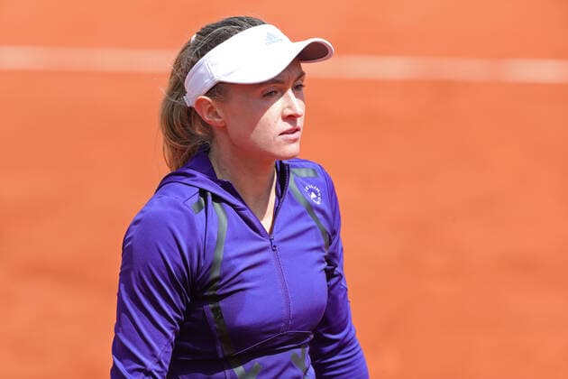 29th May 2022; Roland Garros, Paris, France: French Open Tennis tournament: Aliaksandra Sasnovich during her match against Martina Trevisan (ITA)  ActionPlus12394577 JonxBromley