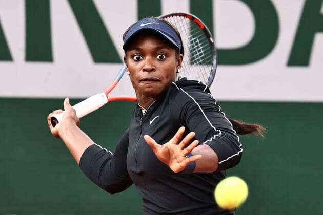 Sloane Stephens, USA, during fourth round of 2022 French Open at Roland Garros, Paris, 29 05 2022