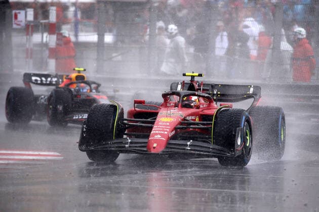Monaco , Monte Carlo, 29 05 2022, Circuit de Monaco, Formula 1 Monaco Grand Prix 2022 Race, Carlos Sainz Scuderia Ferrari on track during Photo EU Images Monte Carlo Circuit de Monaco Monaco  eu-images-577