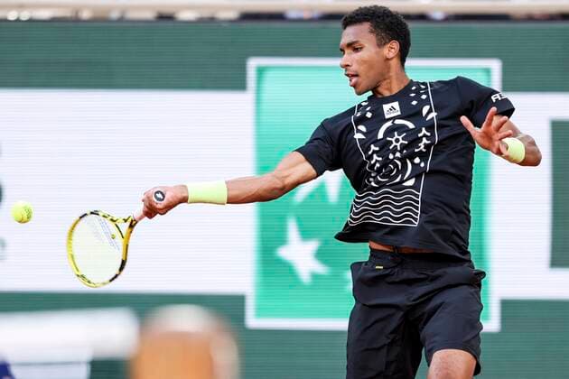TENNIS - French Open 2022 PARIS,FRANCE,29.MAY.22 - TENNIS - ATP, Tennis Herren World Tour, French Open, Roland Garros, Grand Slam. Image shows Felix Auger-Aliassime (CAN).  GEPAxpictures xPatrickxSteiner