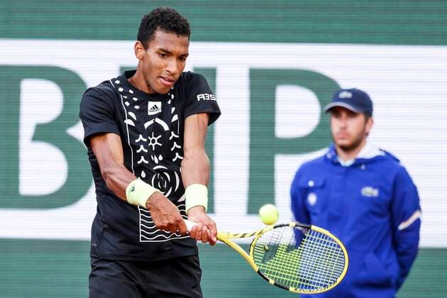 TENNIS - French Open 2022 PARIS,FRANCE,29.MAY.22 - TENNIS - ATP, Tennis Herren World Tour, French Open, Roland Garros, Grand Slam. Image shows Felix Auger-Aliassime (CAN).  GEPAxpictures xPatrickxSteiner