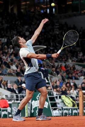 TENNIS - French Open 2022 PARIS,FRANCE,29.MAY.22 - TENNIS - ATP, Tennis Herren World Tour, French Open, Roland Garros, Grand Slam. Image shows Carlos Alcaraz (ESP).  GEPAxpictures xPatrickxSteiner