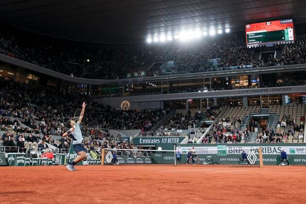 TENNIS - French Open 2022 PARIS,FRANCE,29.MAY.22 - TENNIS - ATP, Tennis Herren World Tour, French Open, Roland Garros, Grand Slam. Image shows Carlos Alcaraz (ESP).  GEPAxpictures xPatrickxSteiner