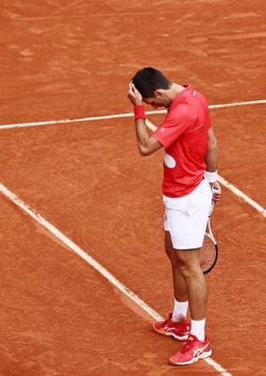 Novak Djokovic, SRB, during fourth round of 2022 French Open at Roland Garros, Paris, 29 05 2022