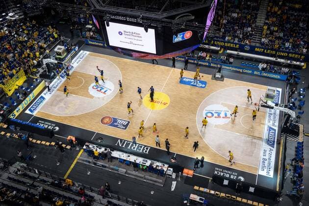 Basketball Berlin 29 05 2022 season 2021 2022 easyCredit BBL 1 Bundesliga playoffs semifinals game 2 Alba Berlin MHP Riesen Ludwigsburg Mercedes Benz Arena sports venue before the game