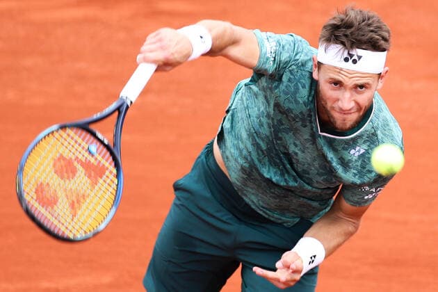 2022 French Open - Day Nine Casper Ruud during his match against Hubert Hurkacz on Suzanne Lenglen court in the 2022 French Open 4th Round. PARIS France  Copyright: xIbrahimxEzzatx originalFilename:ezzat-notitle220530_npobD.jpg