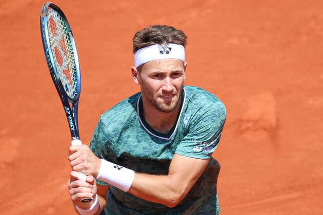 2022 French Open - Day Nine Casper Ruud during his match against Hubert Hurkacz on Suzanne Lenglen court in the 2022 French Open 4th Round. PARIS France  Copyright: xIbrahimxEzzatx originalFilename:ezzat-notitle220530_npTHS.jpg