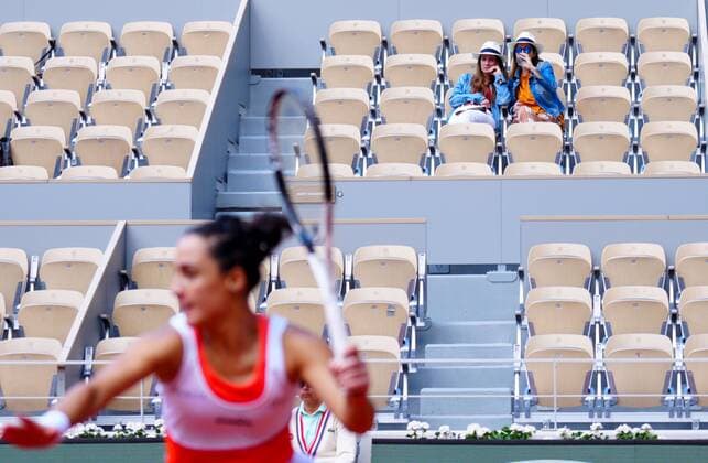 Mandatory Credit: Photo by Javier Garcia Shutterstock (12960001l) A sparse crowd for the opening quarter final French Open Tennis, Day 10, Roland Garros, Paris, France - 31 May 2022 French Open Tennis, Day 10, Roland Garros, Paris, France - 31 May 2022  Copyright: xJavierxGarcia Shutterstockx 12960001l