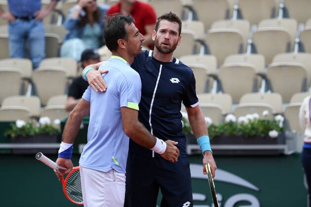 Roland Garros 2022 PARIS, IF - 31.05.2022: ROLAND GARROS 2022 - Ivan Dodig (CRO) and Austin Krajicek (USA) during the 2022 Roland Garros tournament held in Paris, France. (Photo: Andre Chaco Fotoarena) x2213638x  AndrexChaco