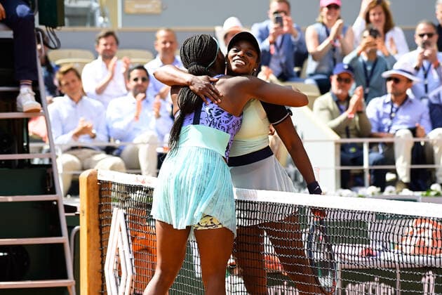 Coco Gauff ( USA ) - Sloane Stephens ( USA ) TENNIS : Roland Garros 2022 - Internationaux de France - 31 05 2022 FedericoPestellini Panoramic 