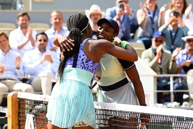 Coco Gauff ( USA ) - Sloane Stephens ( USA ) TENNIS : Roland Garros 2022 - Internationaux de France - 31 05 2022 FedericoPestellini Panoramic 
