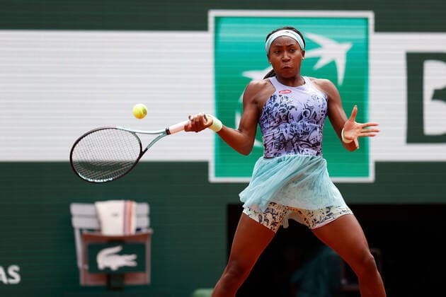 31 05 2022, Tennis, French Open 2022 Roland Garros, FRA, Paris, Roland Garros Image v l Coco Gauff USA Copyright: HMBxMedia AntonioxBorga