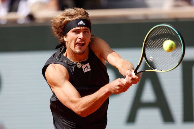 31 05 2022, Tennis, French Open 2022 Roland Garros, FRA, Paris, Roland Garros Picture v l Alexander Zverev GER Copyright: HMBxMedia AntonioxBorga