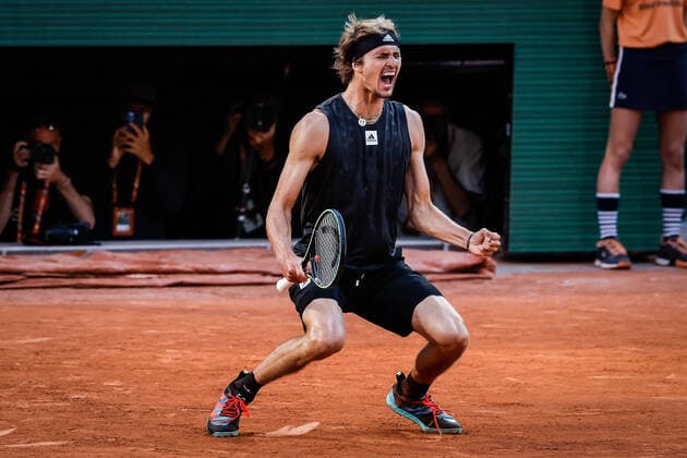 May 31, 2022, Paris, France, France: Alexander ZVEREV of Germany celebrates his victory during the Day ten of Roland-Garros 2022, French Open 2022, Grand Slam tennis tournament at the Roland-Garros stadium on May 31, 2022 in Paris, France. Paris France - ZUMAm308 20220531_zsp_m308_036 Copyright: xMatthieuxMirvillex