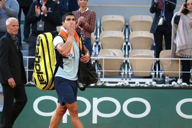 Roland Garros 2022 PARIS, IF - 31.05.2022: ROLAND GARROS 2022 - Carlos Alcaraz (ESP) during the Roland Garros 2022 tournament held in Paris, France. (Photo: Andre Chaco Fotoarena) x2213922x  AndrexChaco