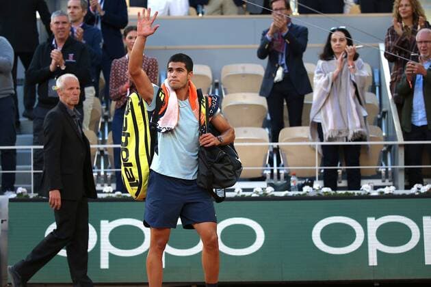 Roland Garros 2022 PARIS, IF - 31.05.2022: ROLAND GARROS 2022 - Carlos Alcaraz (ESP) during the Roland Garros 2022 tournament held in Paris, France. (Photo: Andre Chaco Fotoarena) x2213923x  AndrexChaco