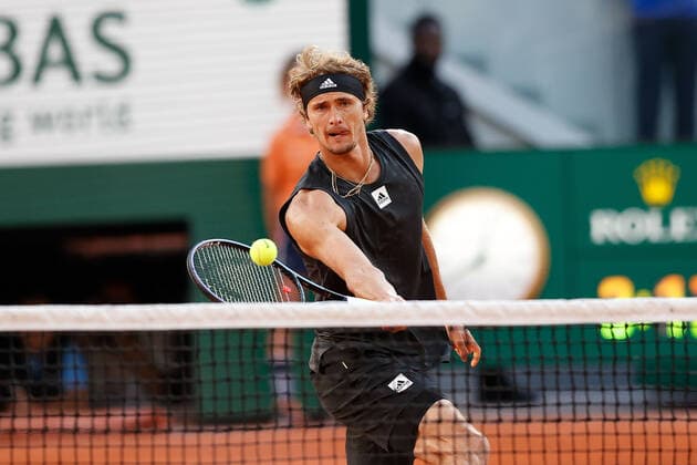 31 05 2022, Tennis, French Open 2022 Roland Garros, FRA, Paris, Roland Garros Picture v l Alexander Zverev GER Copyright: HMBxMedia AntonioxBorga