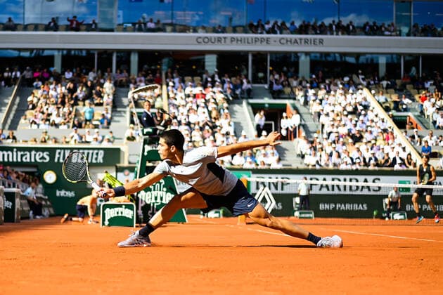 Carlos Alcaraz ( Espagne ) TENNIS : Roland Garros 2022 - Internationaux de France - 31 05 2022 FedericoPestellini Panoramic 