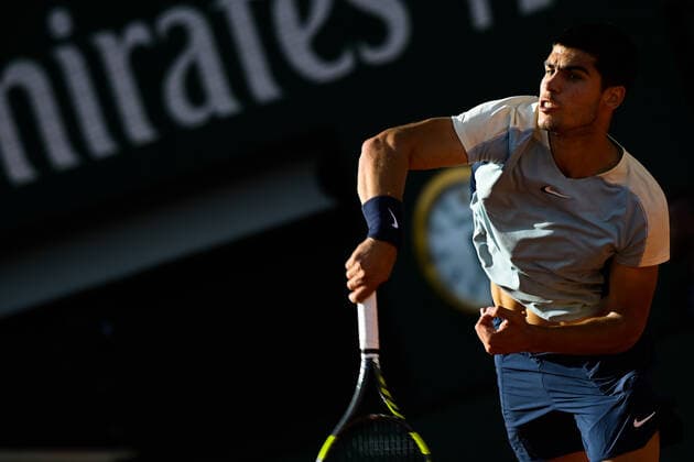 Carlos Alcaraz ( Espagne ) TENNIS : Roland Garros 2022 - Internationaux de France - 31 05 2022 FedericoPestellini Panoramic 