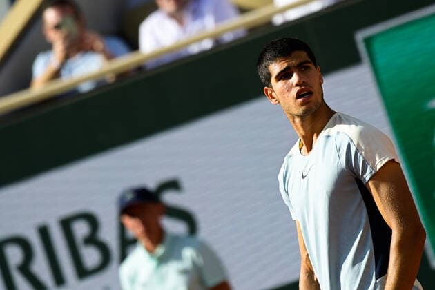 Carlos Alcaraz ( Espagne ) TENNIS : Roland Garros 2022 - Internationaux de France - 31 05 2022 FedericoPestellini Panoramic 