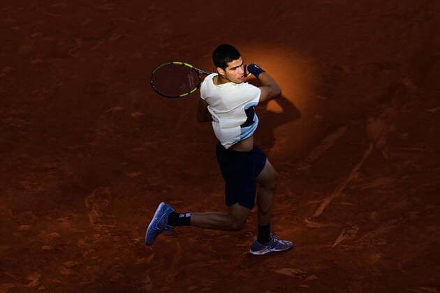 Carlos Alcaraz ( Espagne ) TENNIS : Roland Garros 2022 - Internationaux de France - 31 05 2022 FedericoPestellini Panoramic 
