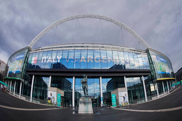Argentina Training Session And press conference, PK, Pressekonferenz - Finalissima 2022 General view outside the stadium during the Argentina Training Session at Wembley Stadium on May 31, 2022 in London, England. London England  Copyright: xJosexBretonx originalFilename:breton-argentin220531_npda6.jpg