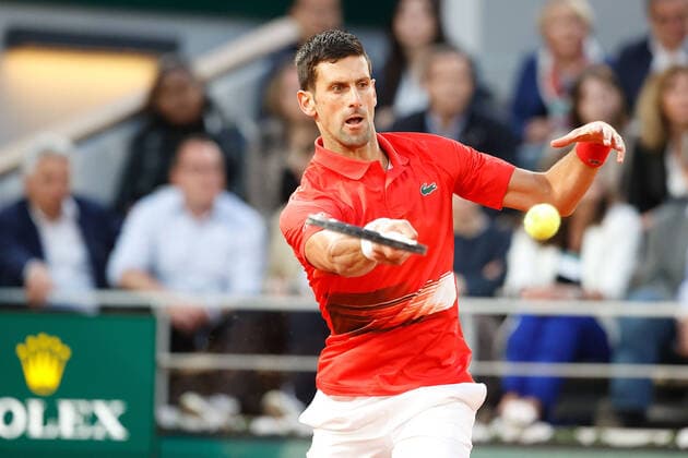 31 05 2022, Tennis, French Open 2022 Roland Garros, FRA, Paris, Roland Garros Picture v l Novak Djokovic SER Copyright: HMBxMedia AntonioxBorga