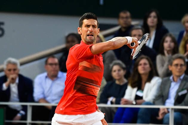 Novak Djokovic ( Serbie ) TENNIS : Roland Garros 2022 - Internationaux de France - 31 05 2022 FedericoPestellini Panoramic 