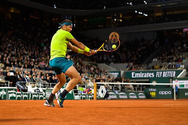 Rafael Nadal ( Espagne ) TENNIS : Roland Garros 2022 - Internationaux de France - 31 05 2022 FedericoPestellini Panoramic 