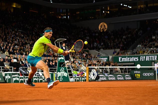Rafael Nadal ( Espagne ) TENNIS : Roland Garros 2022 - Internationaux de France - 31 05 2022 FedericoPestellini Panoramic 