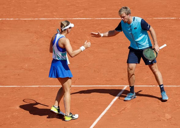 French Open 2022, Kevin Krawietz and Nicole Melichar Martinez, Mixed Doubles Tennis French Open 2022 Grand Slam ATP WTA ITF Roland Garros Paris France 1 June 2022 Copyright: xJuergenxHasenkopfx