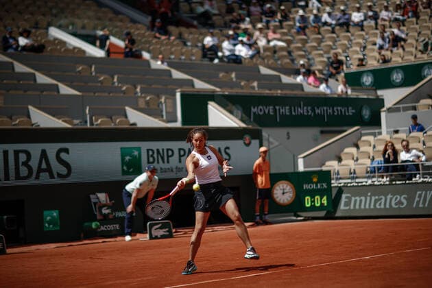 Daria KASATKINA (RUS) contre Veronika KUDERMETOVA (RUS) TENNIS : Roland Garros 2022 - 1 4e de finale - 01 06 2022 AurelienMorissard Panoramic 