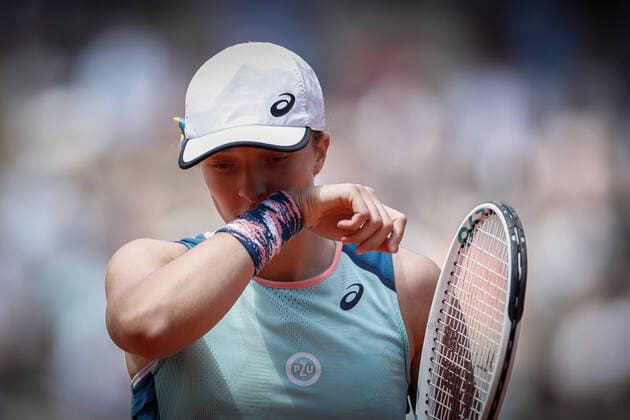 Iga SWIATEK (POL) contre Jessica PEGULA (USA) TENNIS : Roland Garros 2022 - 1 4e de finale - 01 06 2022 AurelienMorissard Panoramic 