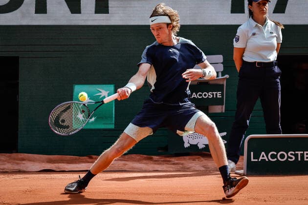 June 1, 2022, Paris, France, France: Andrey RUBLEV of Russia during the Day eleven of Roland-Garros 2022, French Open 2022, Grand Slam tennis tournament at the Roland-Garros stadium on June 01, 2022 in Paris, France. Paris France - ZUMAm308 20220601_zsp_m308_017 Copyright: xMatthieuxMirvillex