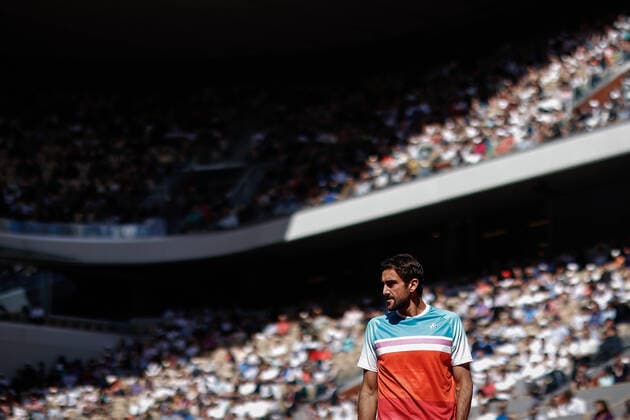 Marin CILIC (CRO) contre Andrey RUBLEV (RUS) TENNIS : Roland Garros 2022 - 1 4e de finale - 01 06 2022 AurelienMorissard Panoramic 