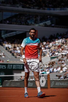 Marin CILIC (CRO) contre Andrey RUBLEV (RUS) TENNIS : Roland Garros 2022 - 1 4e de finale - 01 06 2022 AurelienMorissard Panoramic 