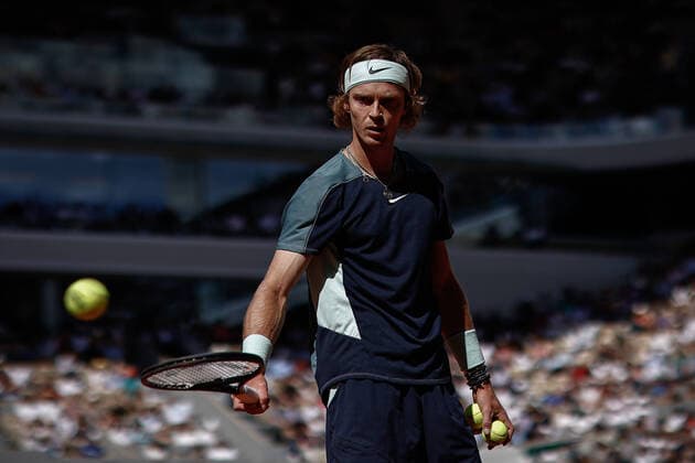 Andrey RUBLEV (RUS) contre Marin CILIC (CRO) TENNIS : Roland Garros 2022 - 1 4e de finale - 01 06 2022 AurelienMorissard Panoramic 