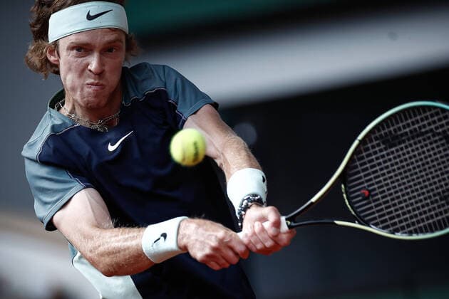 Andrey RUBLEV (RUS) contre Marin CILIC (CRO) TENNIS : Roland Garros 2022 - 1 4e de finale - 01 06 2022 AurelienMorissard Panoramic 