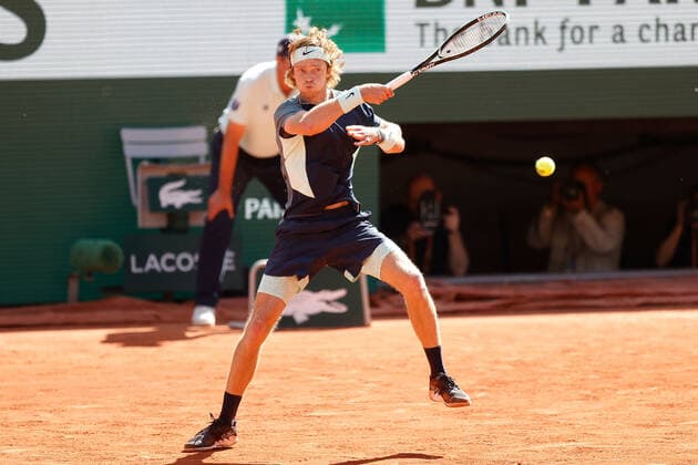 01 06 2022, tennis, French Open 2022 Roland Garros, FRA, Paris, Roland Garros image v l Andrei Andreyevich Rublyov Copyright: HMBxMedia AntonioxBorga