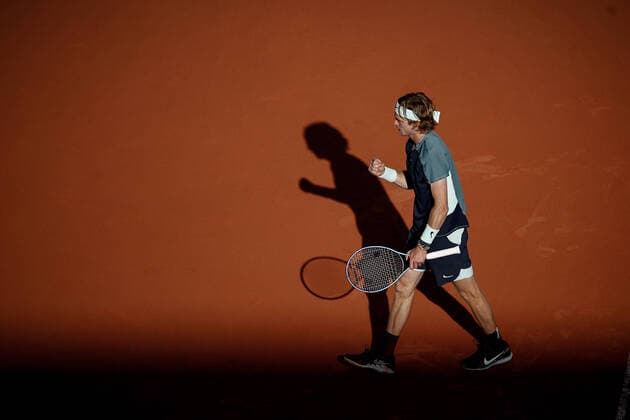 Andrey RUBLEV (RUS) contre Marin CILIC (CRO) TENNIS : Roland Garros 2022 - 1 4e de finale - 01 06 2022 AurelienMorissard Panoramic 