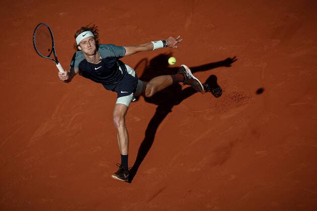 Andrey RUBLEV (RUS) contre Marin CILIC (CRO) TENNIS : Roland Garros 2022 - 1 4e de finale - 01 06 2022 AurelienMorissard Panoramic 