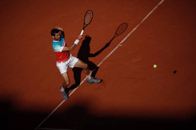 Marin CILIC (CRO) contre Andrey RUBLEV (RUS) TENNIS : Roland Garros 2022 - 1 4e de finale - 01 06 2022 AurelienMorissard Panoramic 